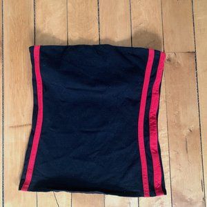 Express Black Tube Top with Red Stripes